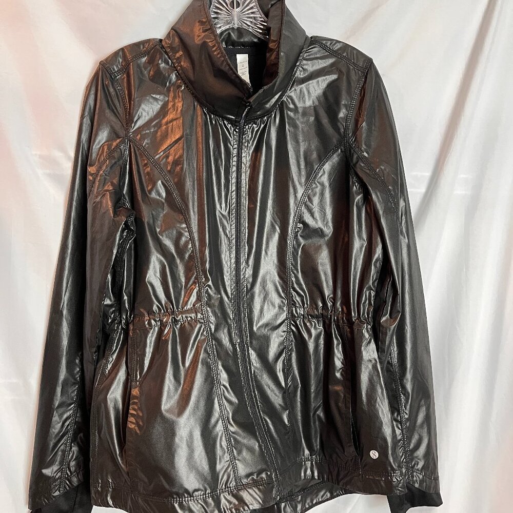 Women's Black Lt Wt Polyester Jacket, Layer 8, Size S